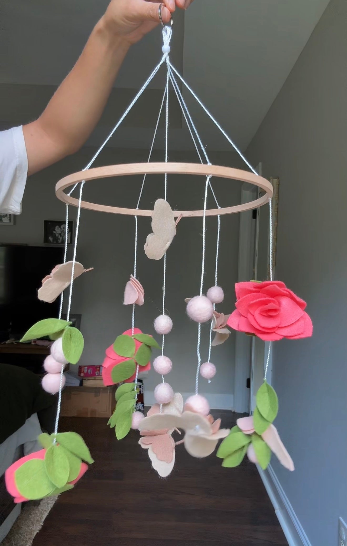 HAND CRAFTED FELT CRIB MOBILE
