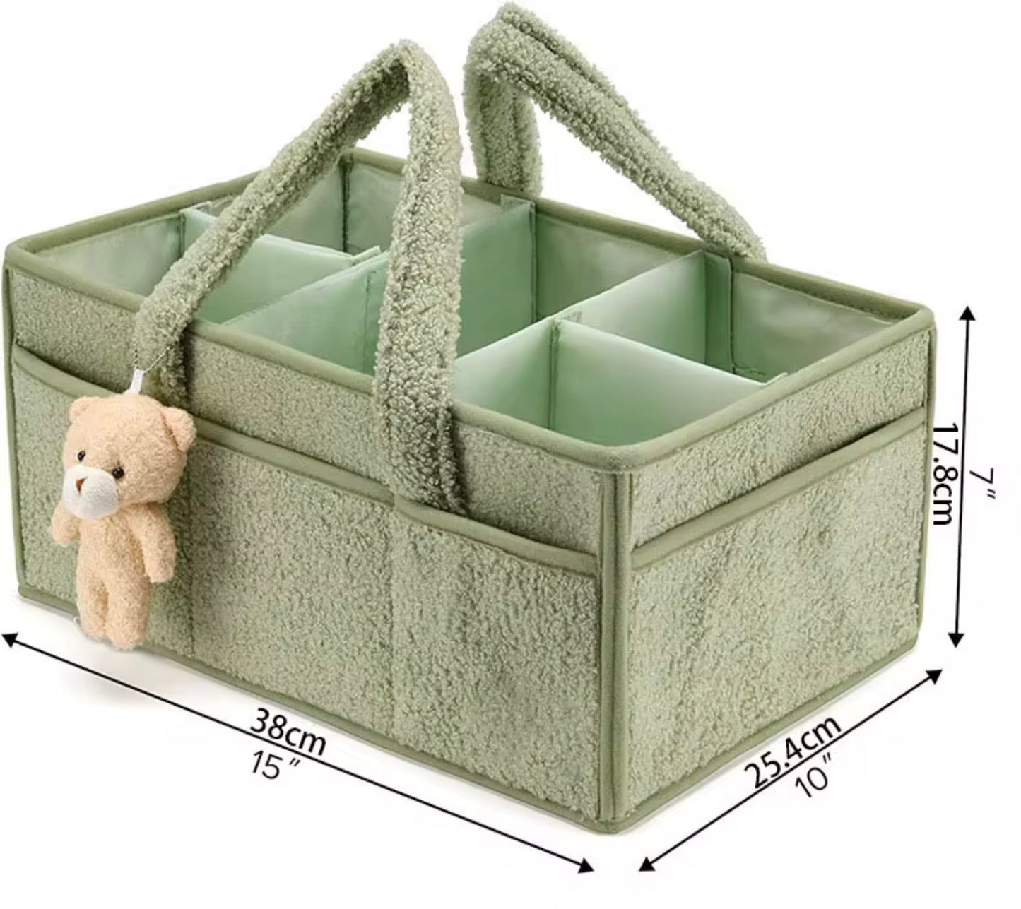"EASY MOM" LIGHTWEIGHT PLUSH BABY DIAPER CADDY ORGANIZER