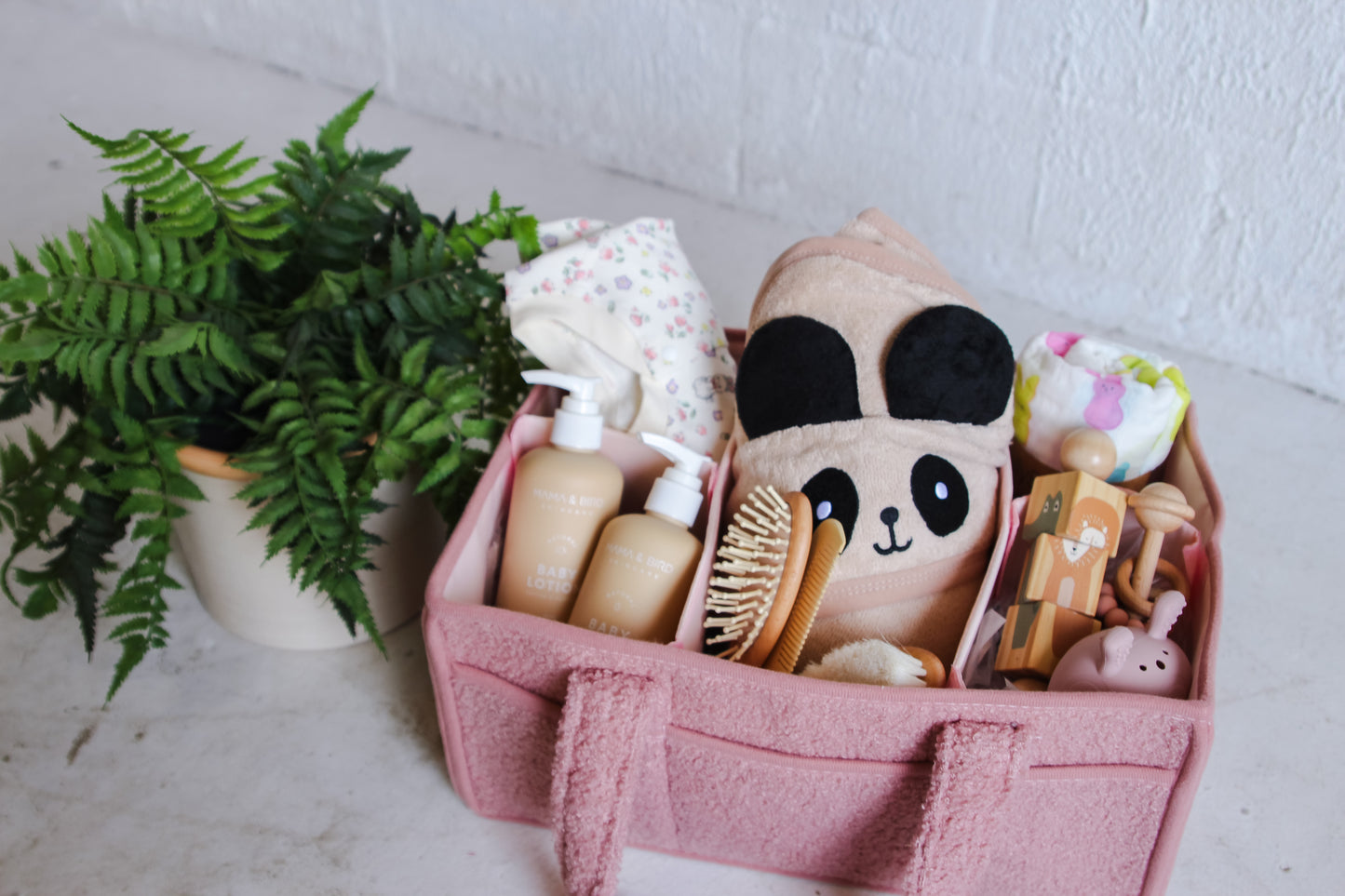 "EASY MOM" LIGHTWEIGHT PLUSH BABY DIAPER CADDY ORGANIZER