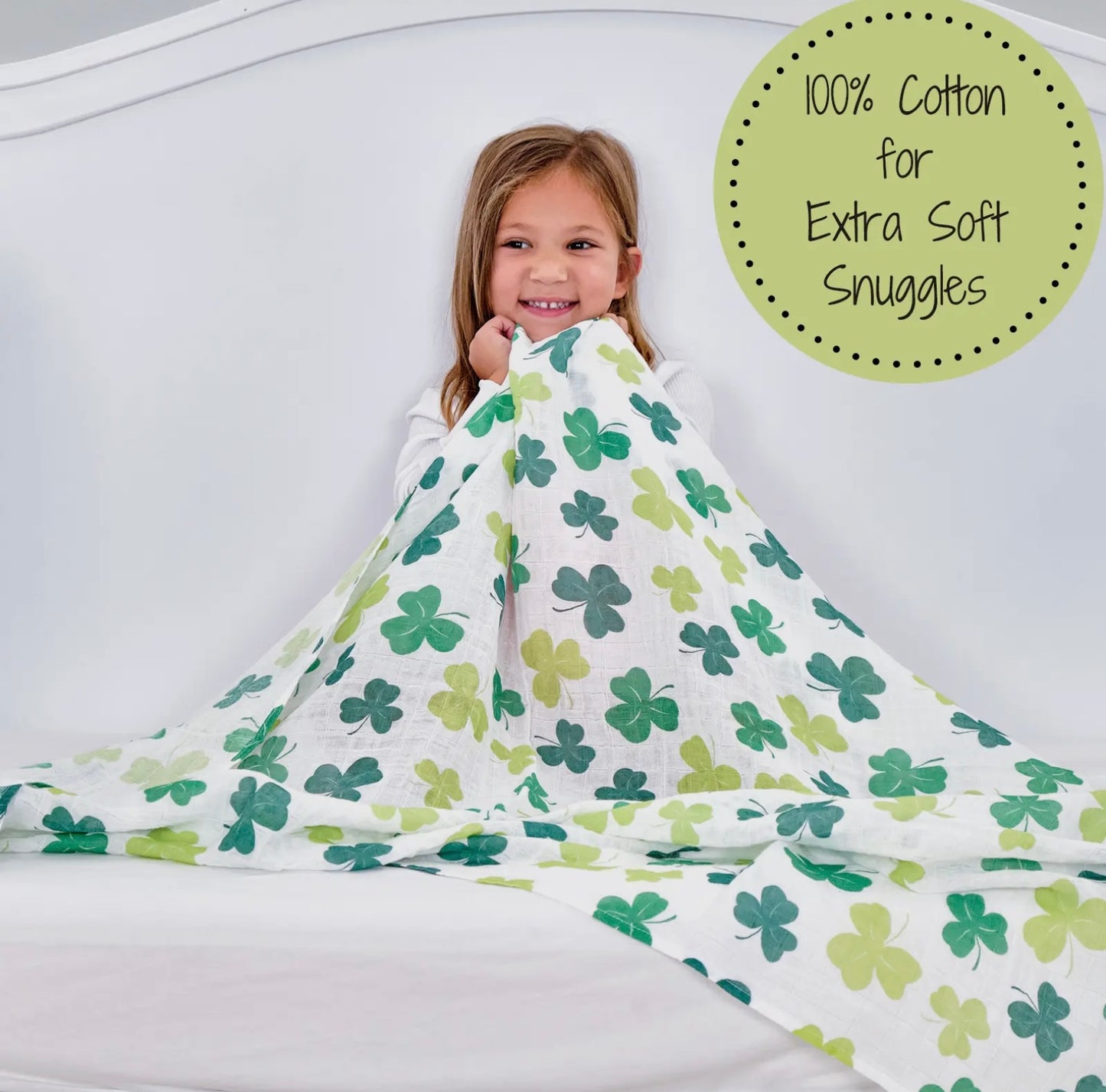 100% COTTON MUSLIN ST. PATRICK’S DAY THEMED BABY BLANKET