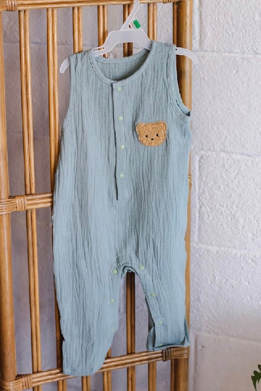 100% BREATHABLE COTTON SUMMER BABY ONESIE