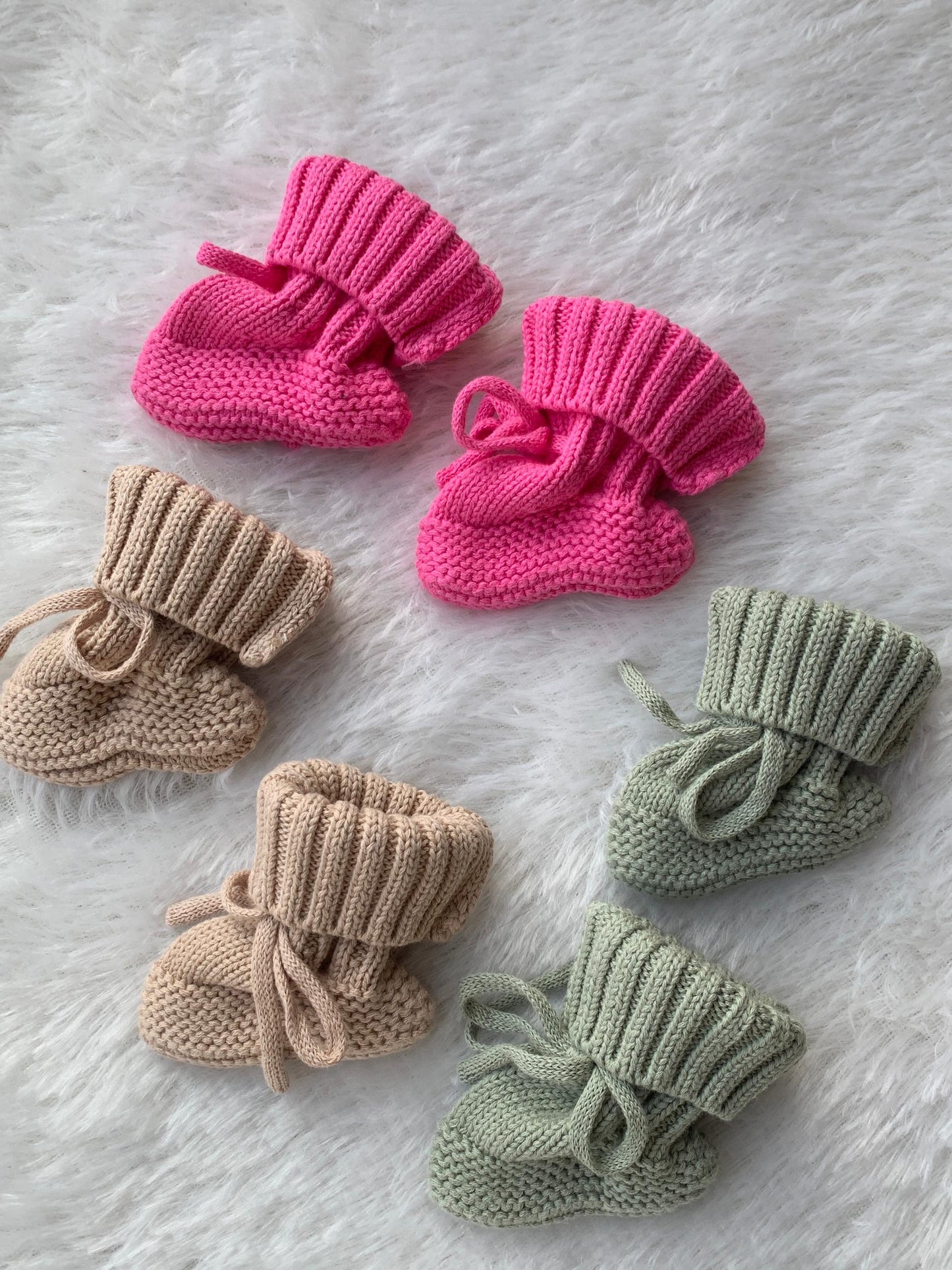 ORGANIC COTTON BABY KNITTED BUNNY BLANKET & BOOTS SET