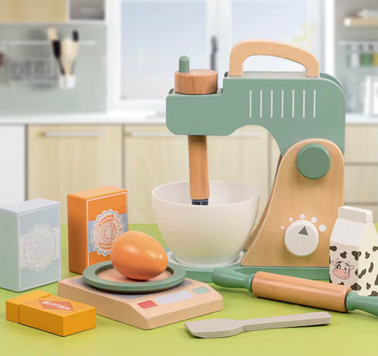 Montessori Wooden Play Kitchen Mixer