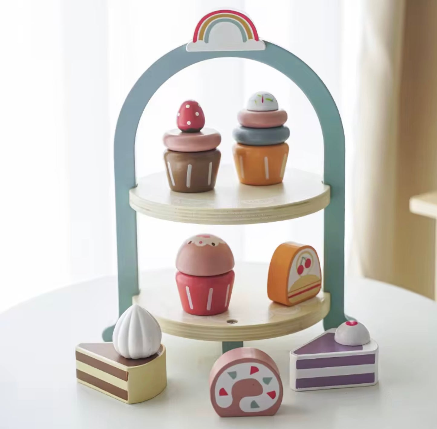Montessori Wooden Cup Cake Shop