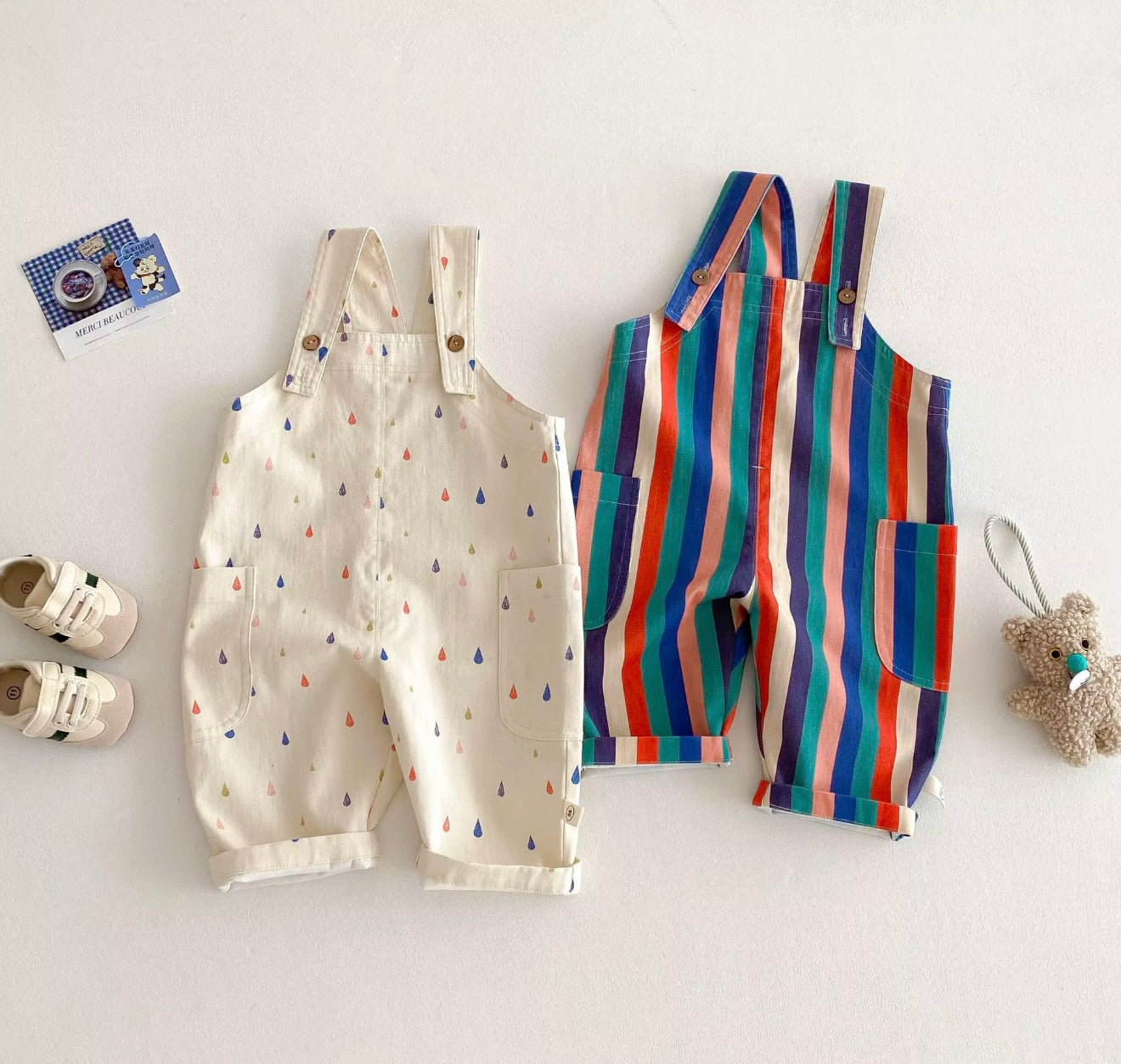 100% Cotton oversized Overalls