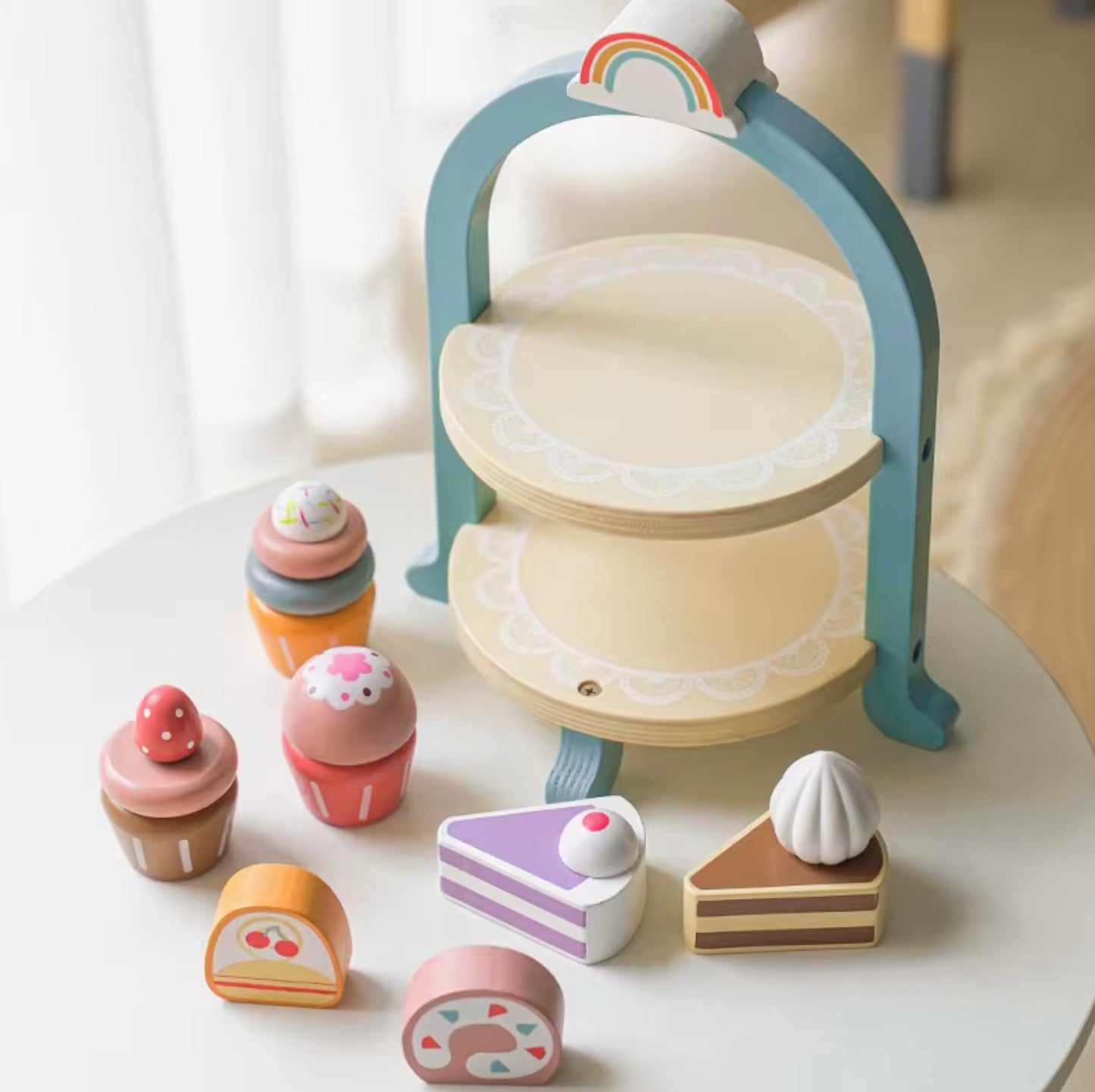 Montessori Wooden Cup Cake Shop