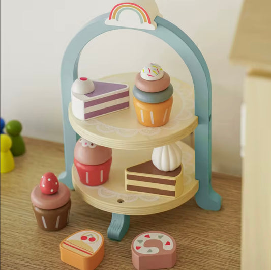 Montessori Wooden Cup Cake Shop