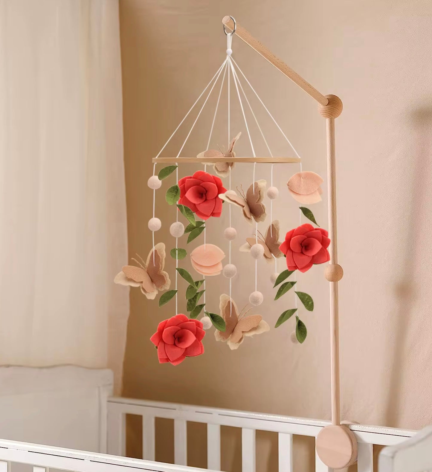 HAND CRAFTED FELT CRIB MOBILE