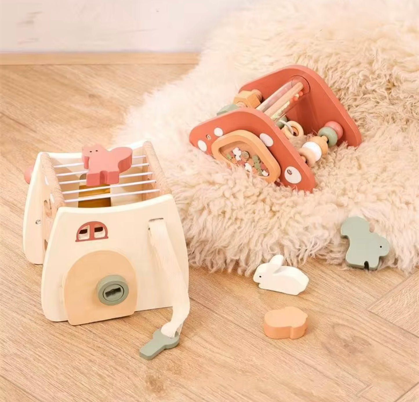 Montessori Educational Multifunction Wooden Mushroom House