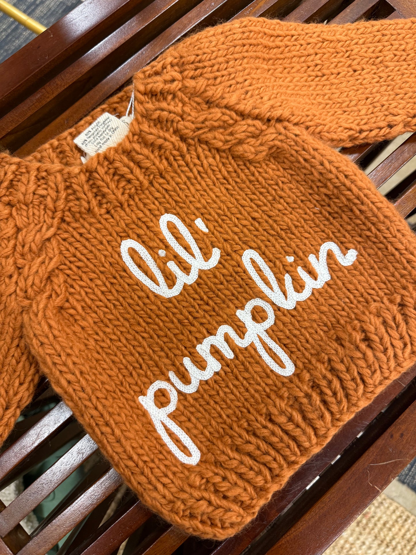 Lil’ Pumpkin Sweater - Ethically Sourced & Eco- Friendly