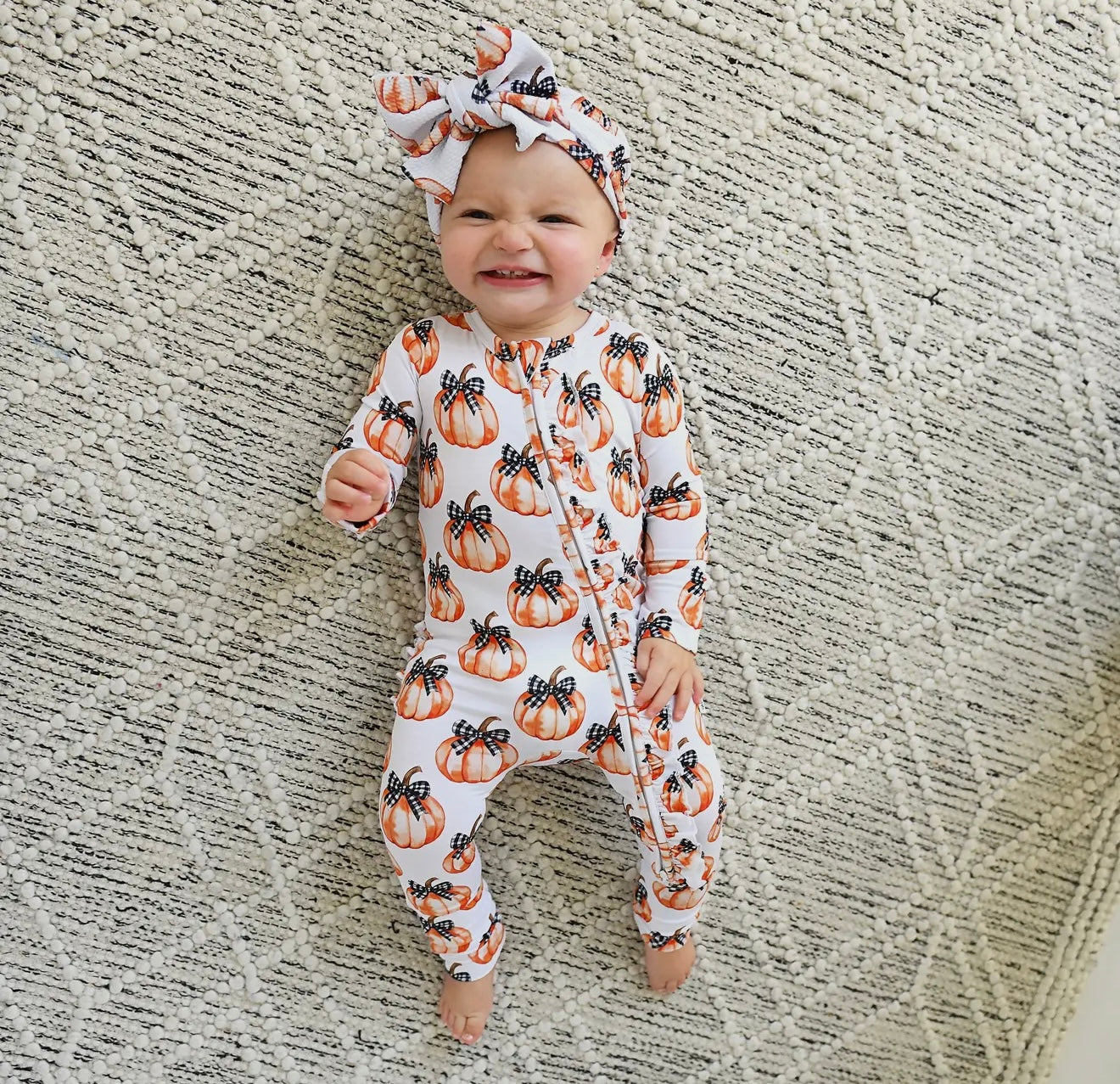 Little Pumpkin Ruffle Zip