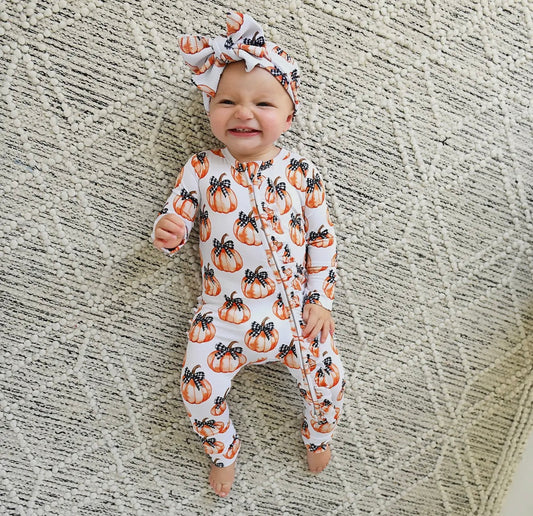 Little Pumpkin Ruffle Zip