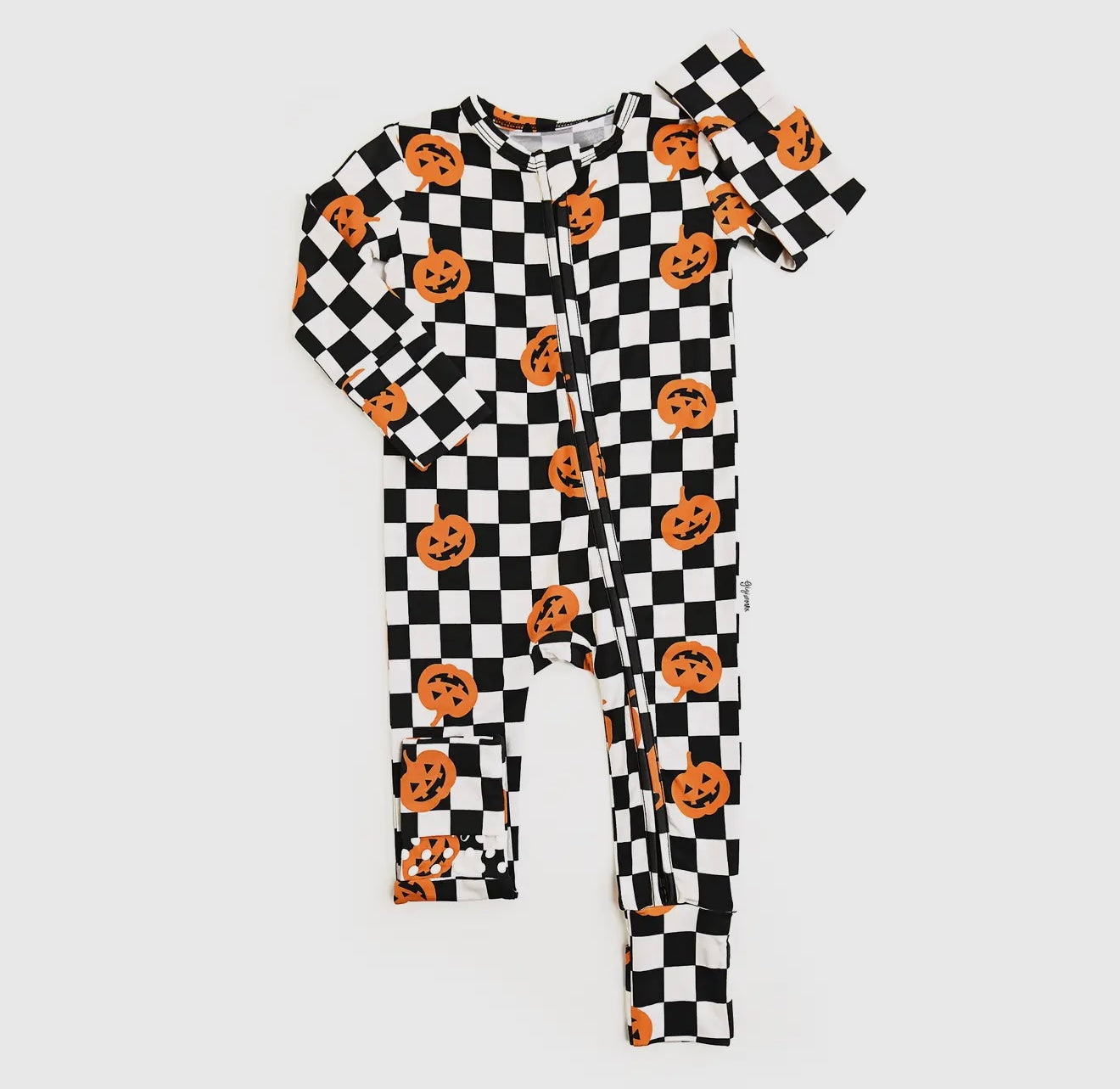 Halloween Pumpkin Baby Bamboo Two Way Zipper