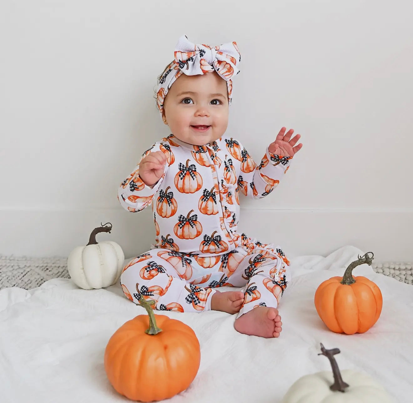 Little Pumpkin Ruffle Zip