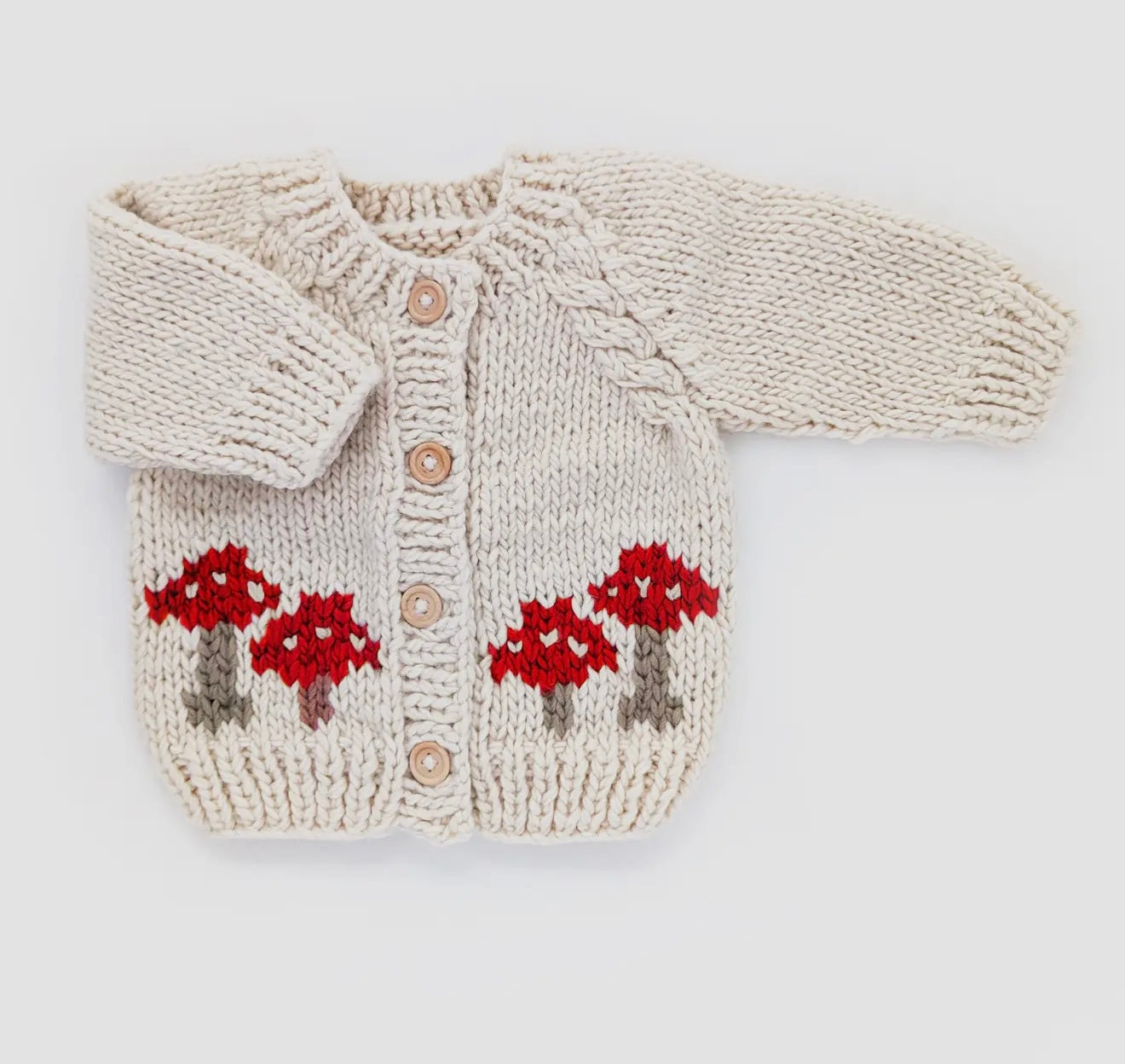Mushroom Cardigan - Ethically Sourced & Eco- Friendly- By Huggalugs