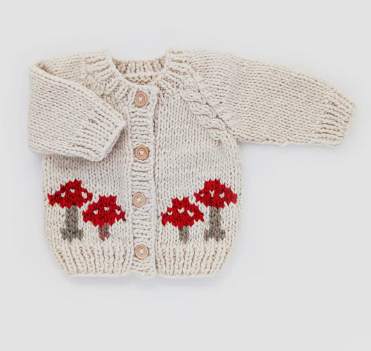 Mushroom Cardigan - Ethically Sourced & Eco- Friendly- By Huggalugs