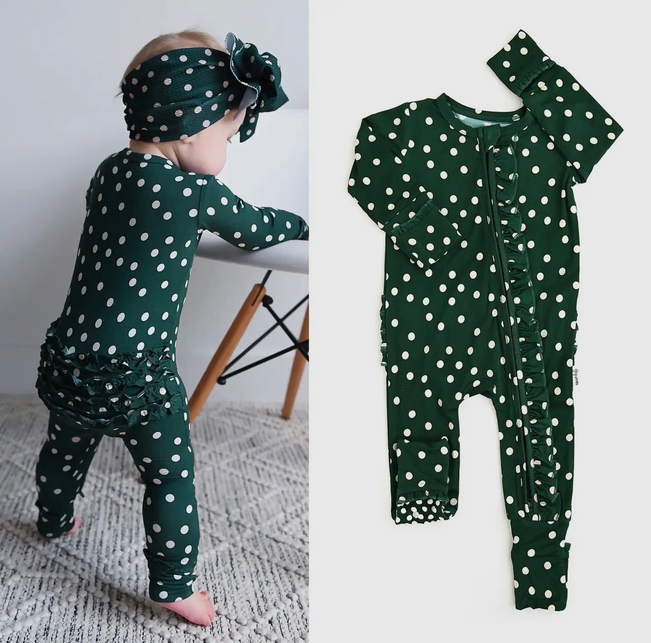 Dottie Ruffle Matching Bamboo Outfit - By Gigi & Max