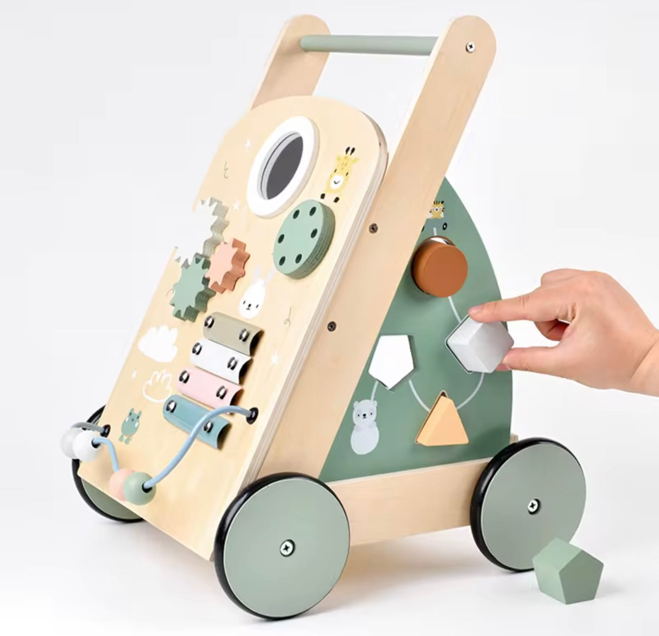 Montessori Wooden Educational Busy Board & Walker