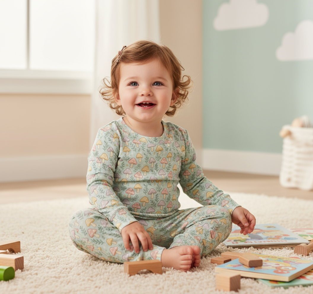 “Mellow Mushroom”- All Seasons Bamboo Sleepwear